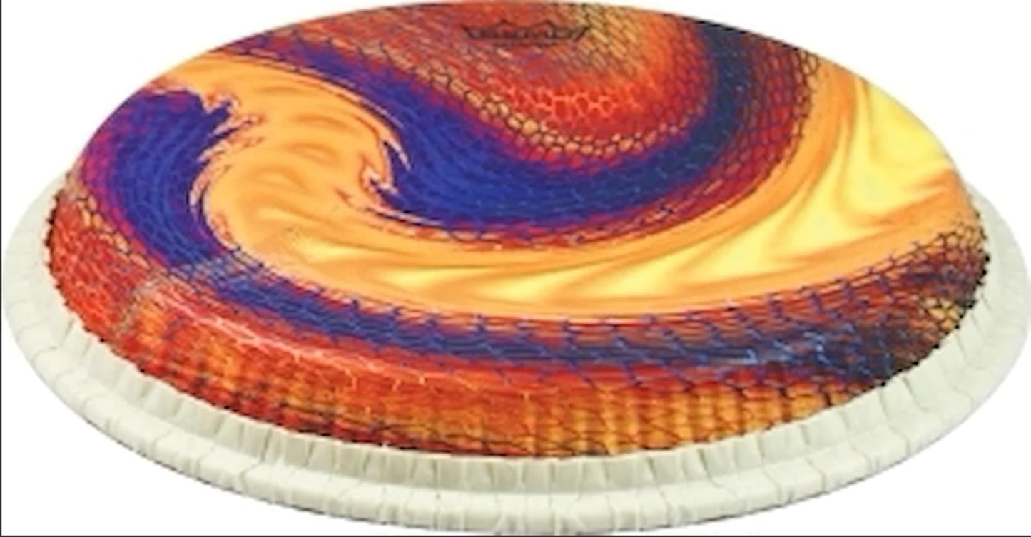 Remo Conga Tucked, Skyndeep, ”serpentine Day“ Graphic Drumhead -12.5“ inches