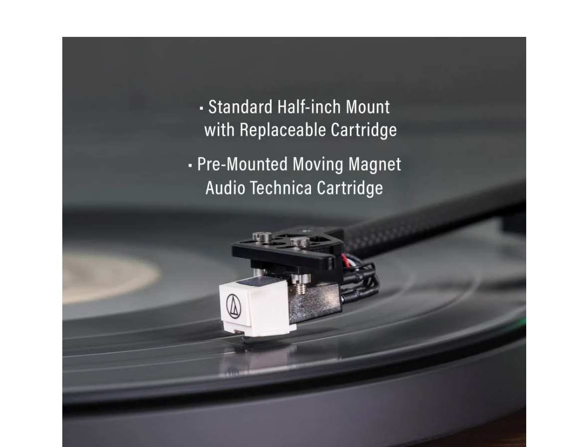 Crosley Nocturne 2-Speed Record Player With Speakers - Charcoal-NEW