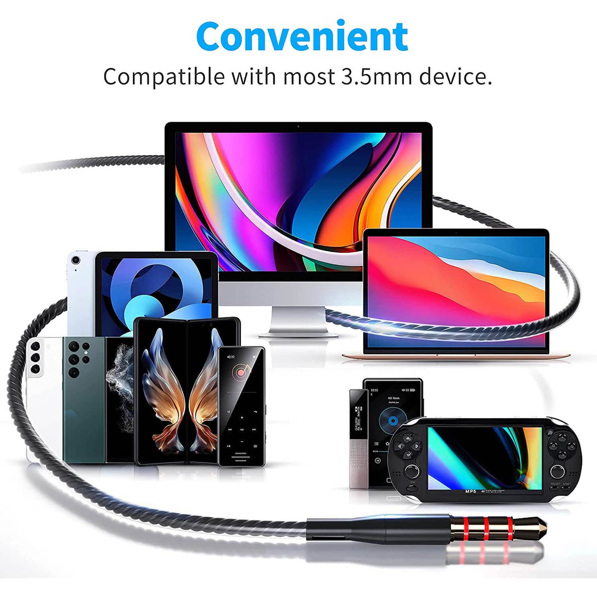 Microphone Wired Earbuds Isolating In-Ear Headphones 5-Pack
