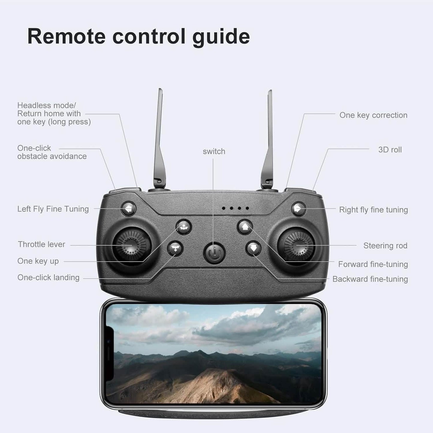 Drone HD Dual Camera WiFi FPV Foldable RC Quadcopter