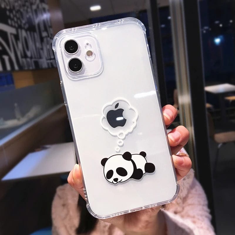 Creative Bear Panda Animal Full Body Protective iPhone Case