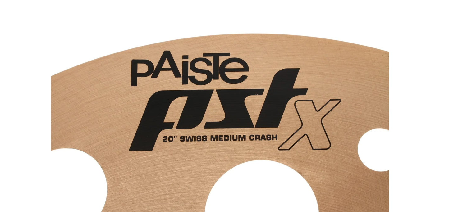Paiste 20 inch PST X Swiss Medium Crash Cymbal-NEW
