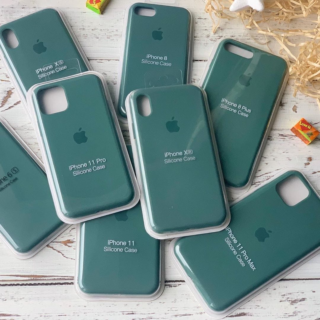 iPhone Silicone Case Pine Green Protective Phone Cover Apple