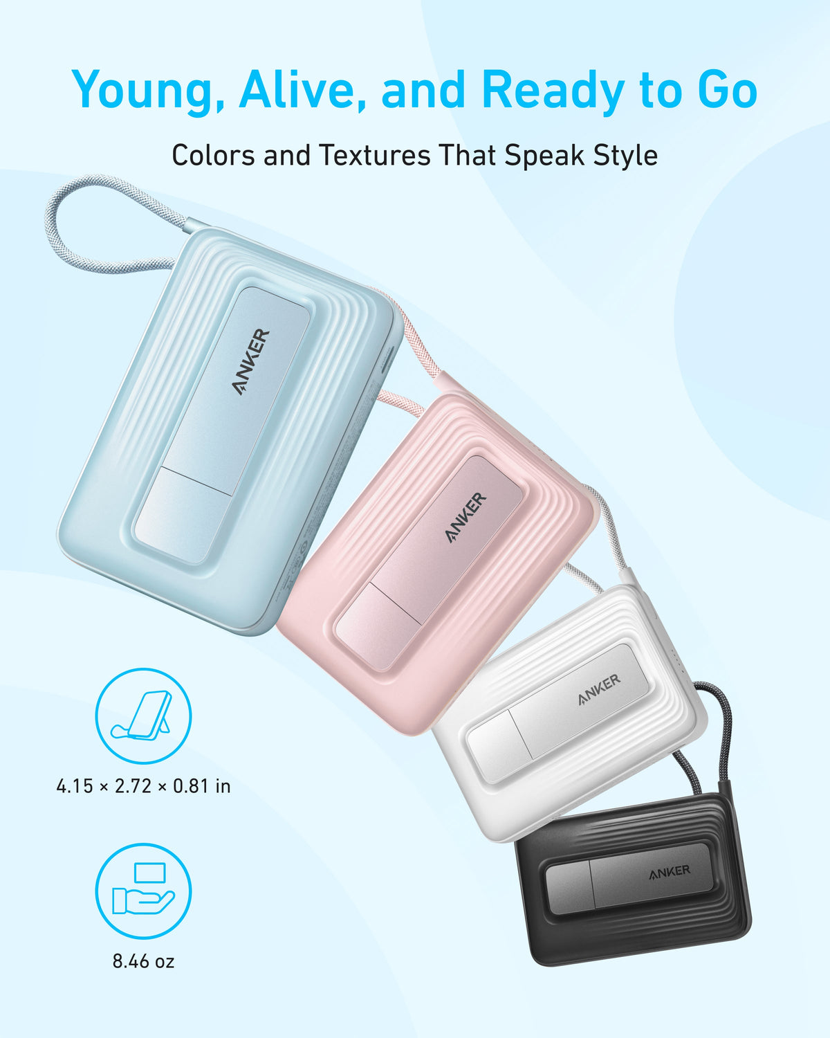 Anker Magnetic Power Bank 10K 30W with Built-in USB-C Cable