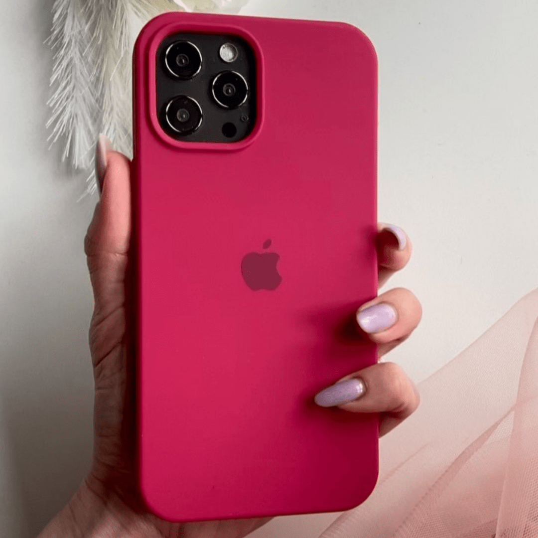 iPhone Rose Red Silicone Case Full Body Protective Coque Apple