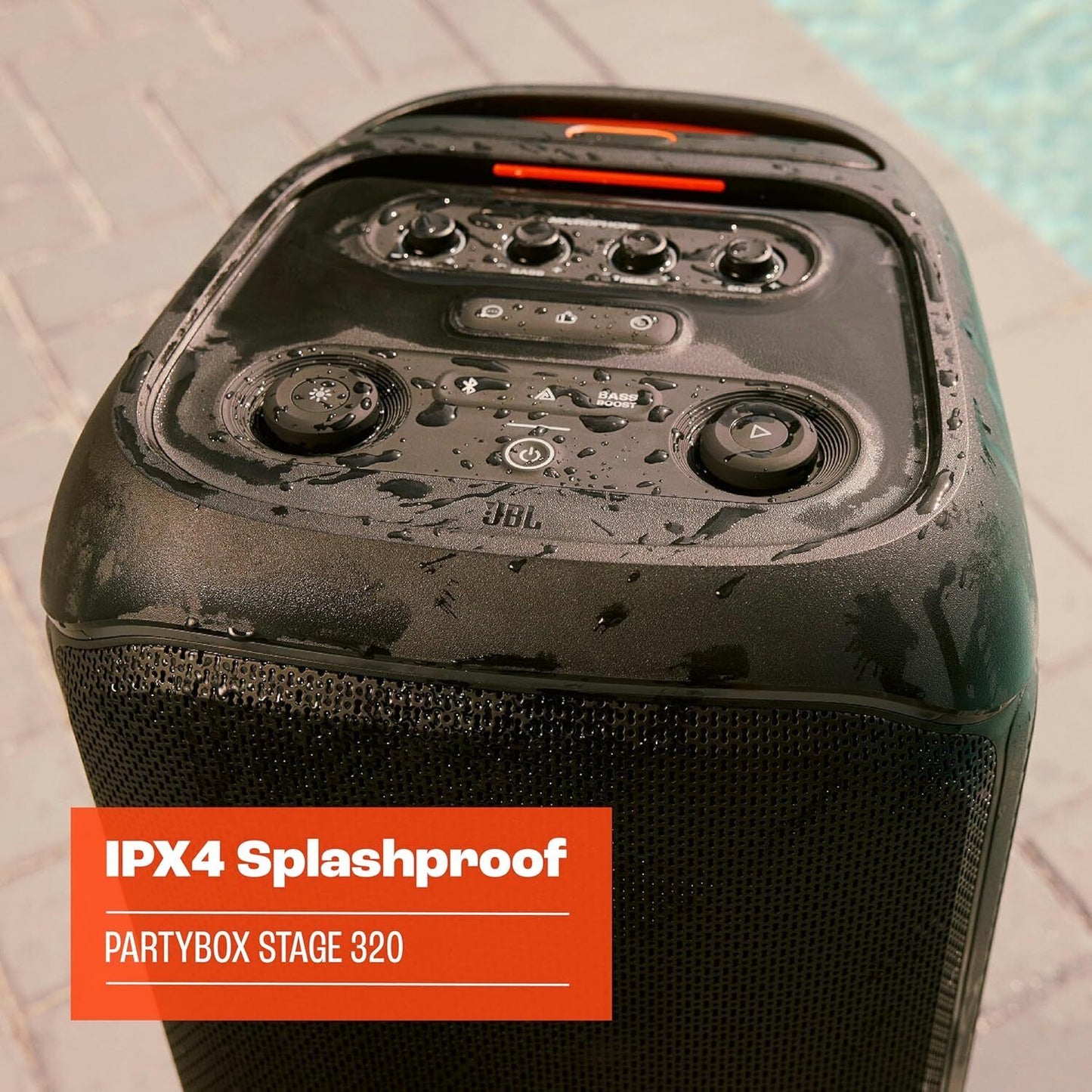 Bluetooth Splash-Resistant 240W Party Speaker JBL Party Box Stage 320