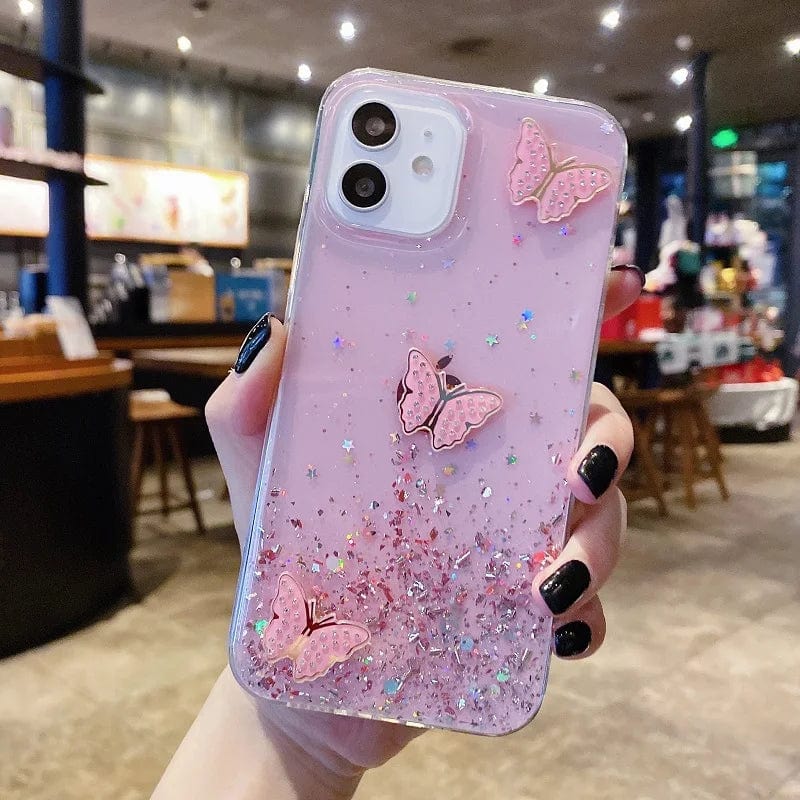 Diamond Butterfly Glitter Bling Samsung Case Vogueen