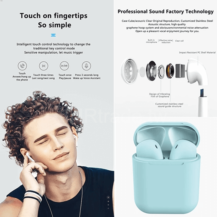 Macaron Earbuds - Light Blue