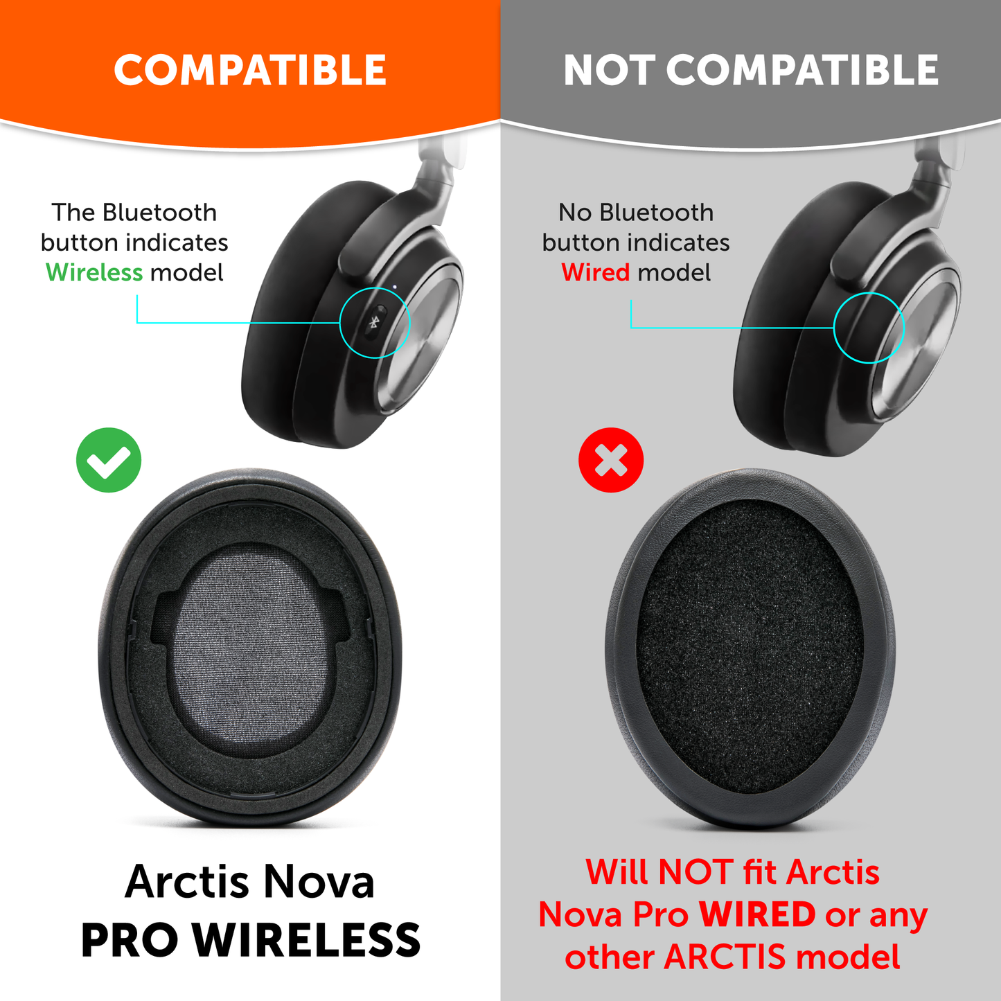 Upgraded PU Leather Earpads Thick Replacement for Arctis Nova Pro Wireless Wicked Cushions