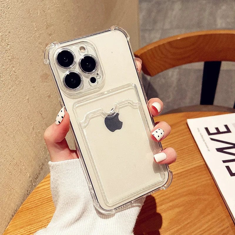 Transparent Card Slot iPhone Case Vogueen