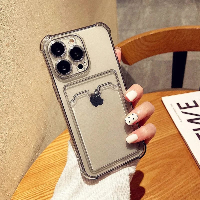 Transparent Card Slot iPhone Case Vogueen