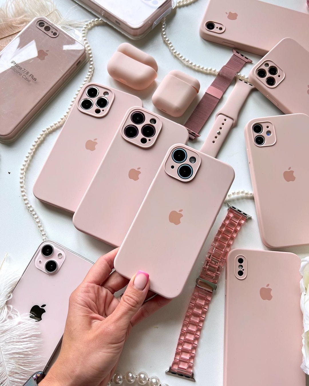 iPhone Camera Protection Pink Sand Silicone Case Apple