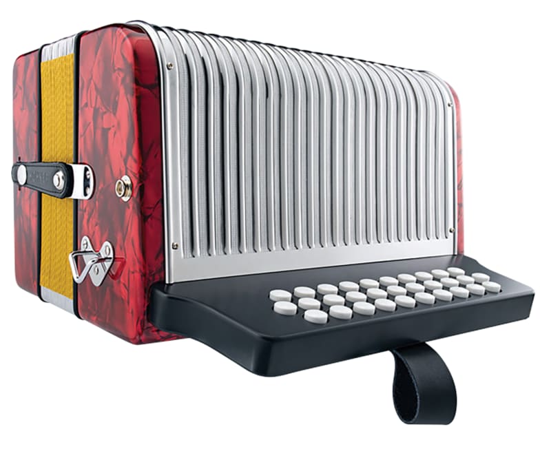 Hohner Corona II Diatonic Accordion - Keys of F/Bb/Eb - Red-NEW
