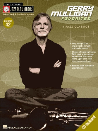 Gerry Mulligan Jazz Play-Along Volume 42 Jazz Play Along Softcover with CD -NEW