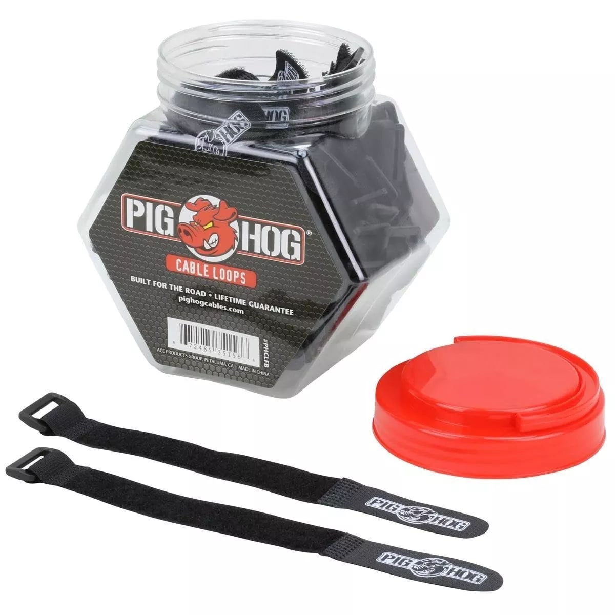 50-PACK Pig Hog Deluxe 7.5" Hook And Loop Cable Wraps PHCLFB - New