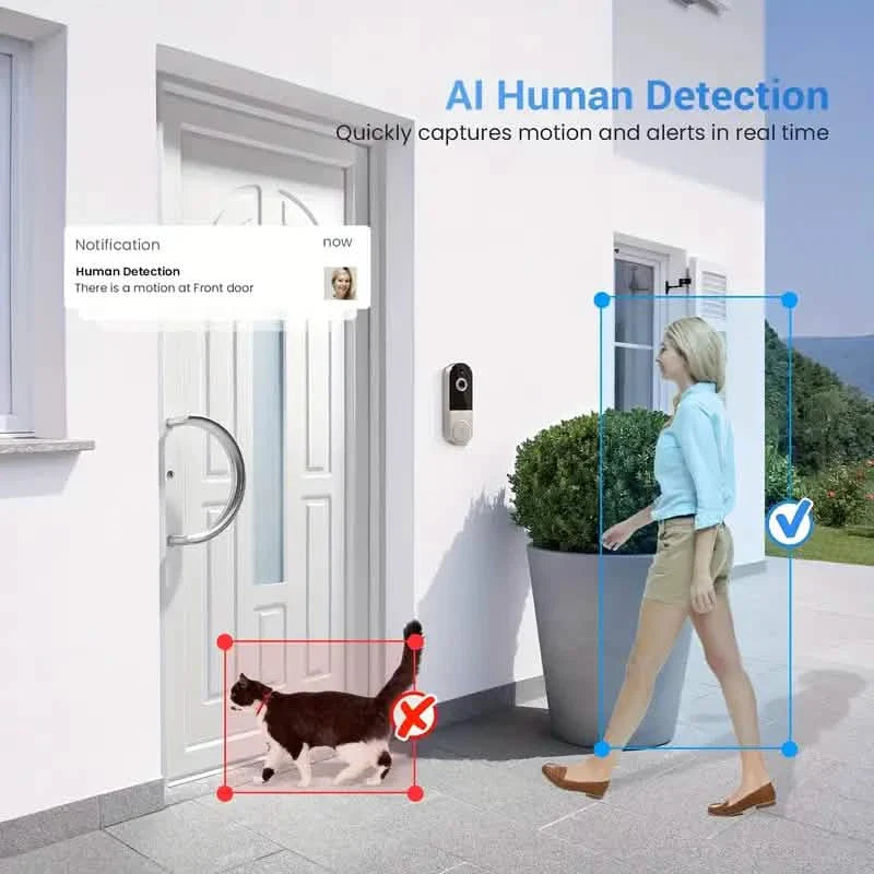 1080P HD AI Detection Smart Doorbell Camera