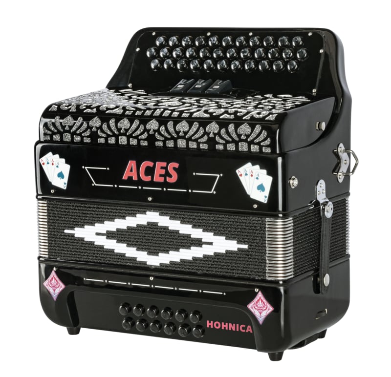 Hohner Hohnica ACES II 34 Button 3 Switches Key of EAD Diatonic Accordion-NEW