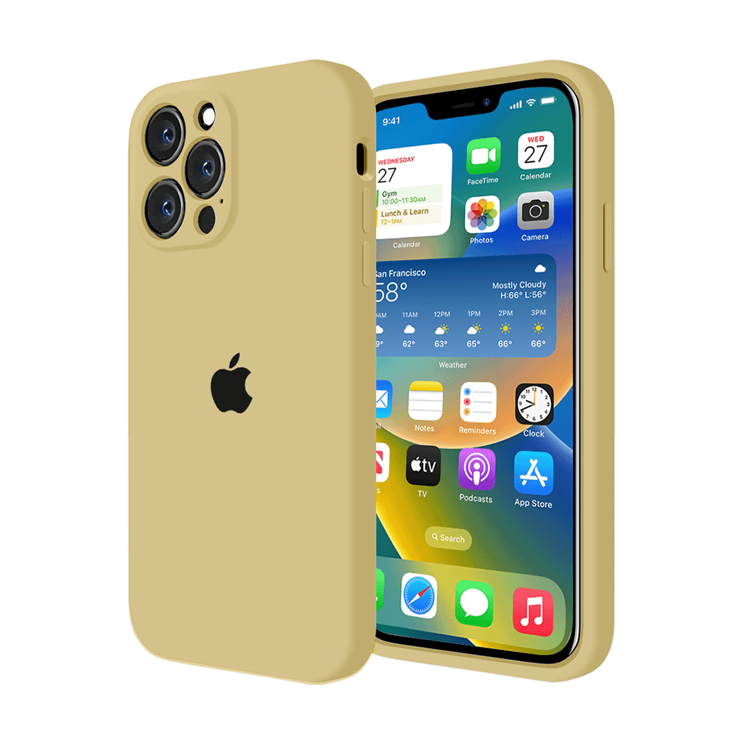 iPhone Golden Silicone Camera Protection Case Apple