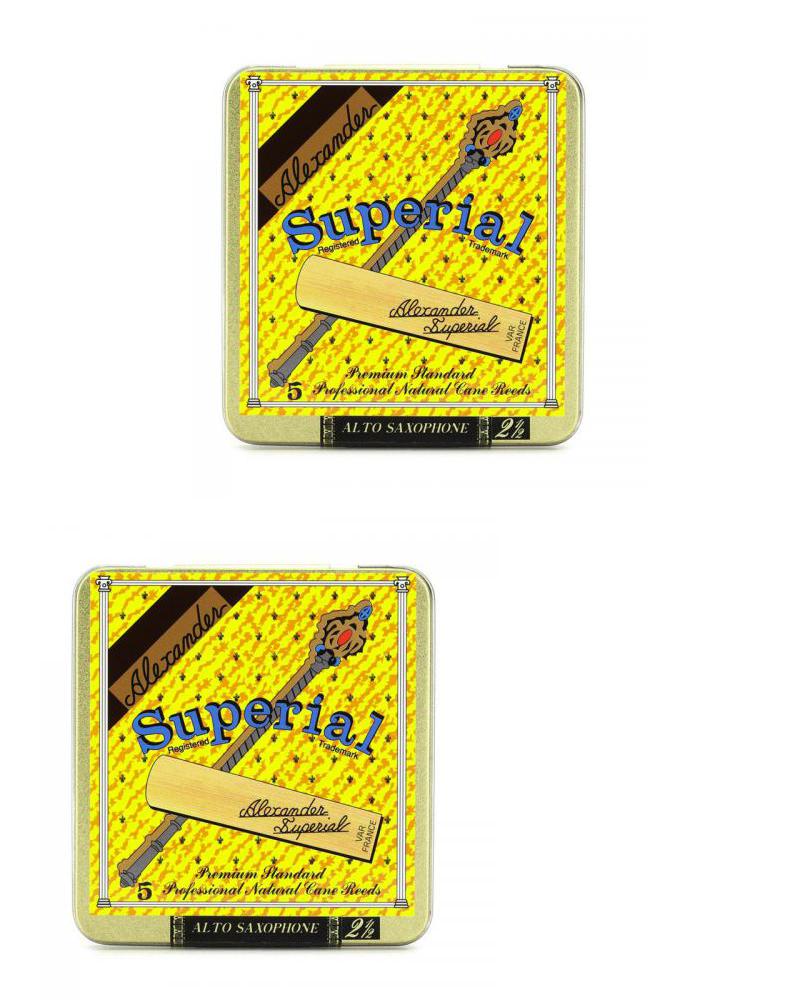 Alexander Reeds Superial Alto Saxophone Reeds - 2.5 (5-pack)- NEW