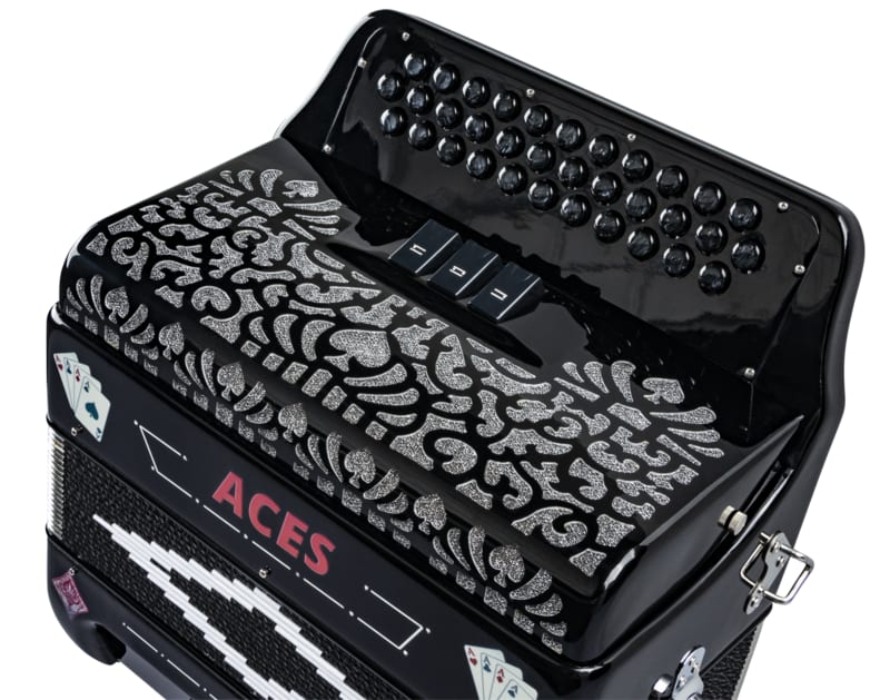 Hohner Hohnica ACES II 34 Button 3 Switches Key of GCF Diatonic Accordion-NEW