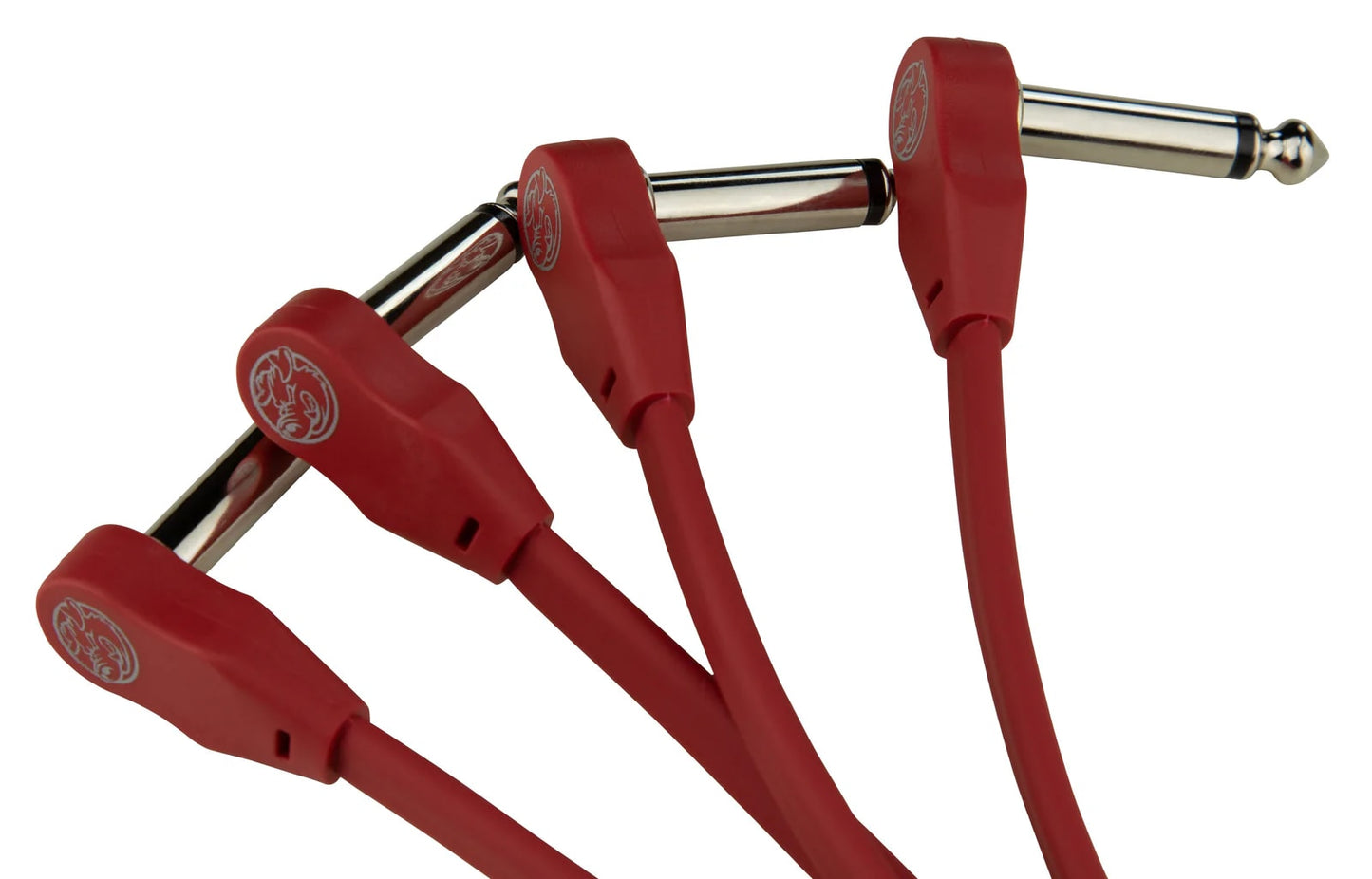 Pig Hog PHLSK6CA Lil Pigs 6in Low Profile Patch Cables - 4 pack, Candy Apple Red-NEW