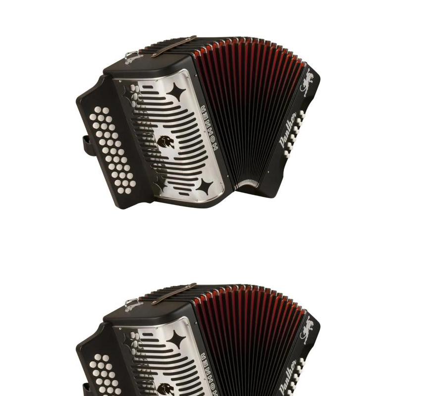 Hohner Panther Diatonic Accordion - Keys of G/C/F - Black-NEW