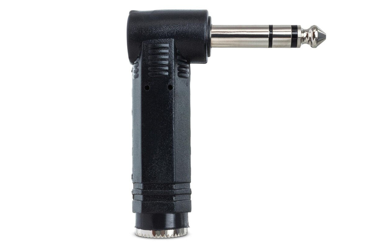 Hosa GPP-273 1/4 inch TRS Female to 1/4 inch TRS Male Right Angle Adapter-NEW