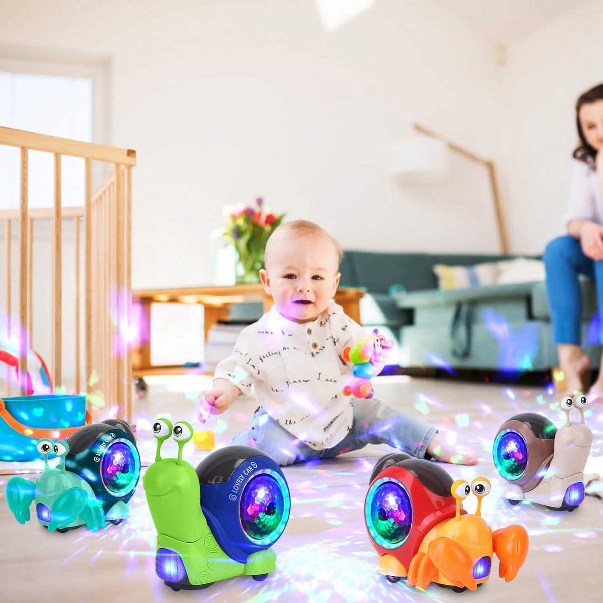 Infant Interaction Toy Automatic Obstacle Avoidance Snail Toy