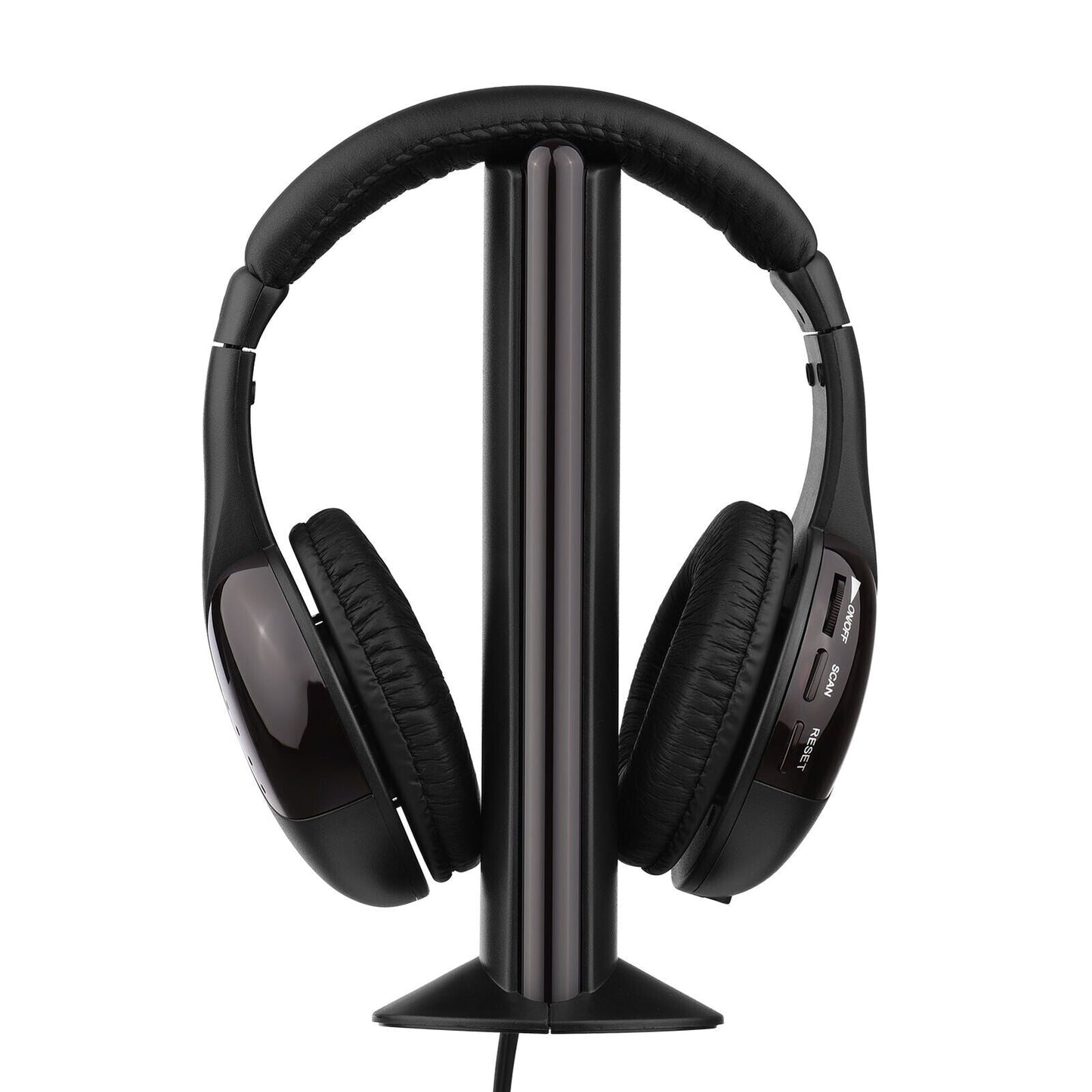 MH2001 Wireless Headphones 5-in-1 Functionality with FM Radio & TV Support On-Ear