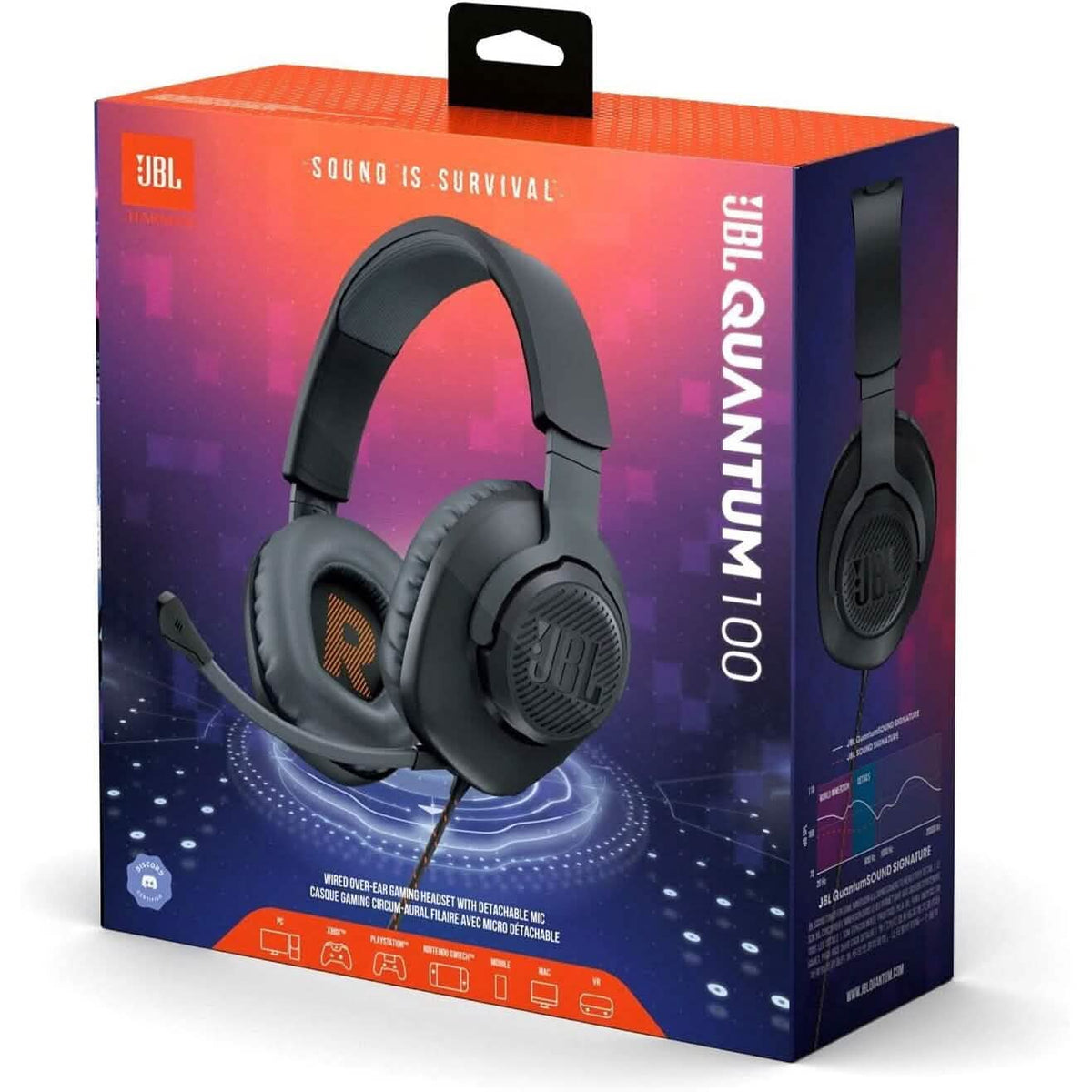 JBL Quantum Sound Signature Wired Over-Ear Gaming Headphones JBL