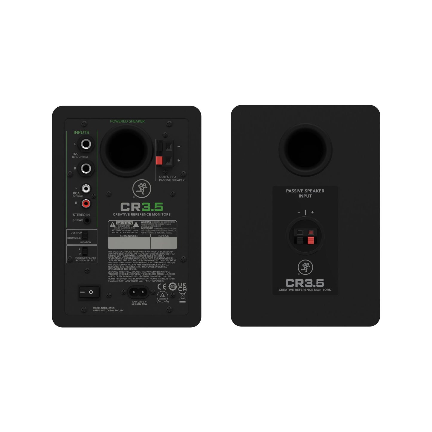 Mackie CR3.5 3.5-inch Powered Studio Monitors-NEW