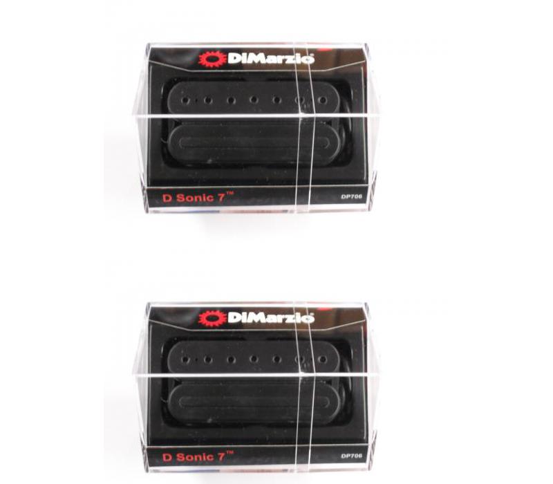DiMarzio DP706 D Sonic 7 String Bridge Humbucker Pickup with black Poles and Rail - NEW