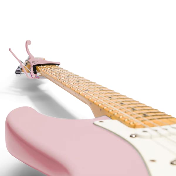 Kyser x Fender Quick-Change Electric Guitar Capo - Shell Pink, NEW