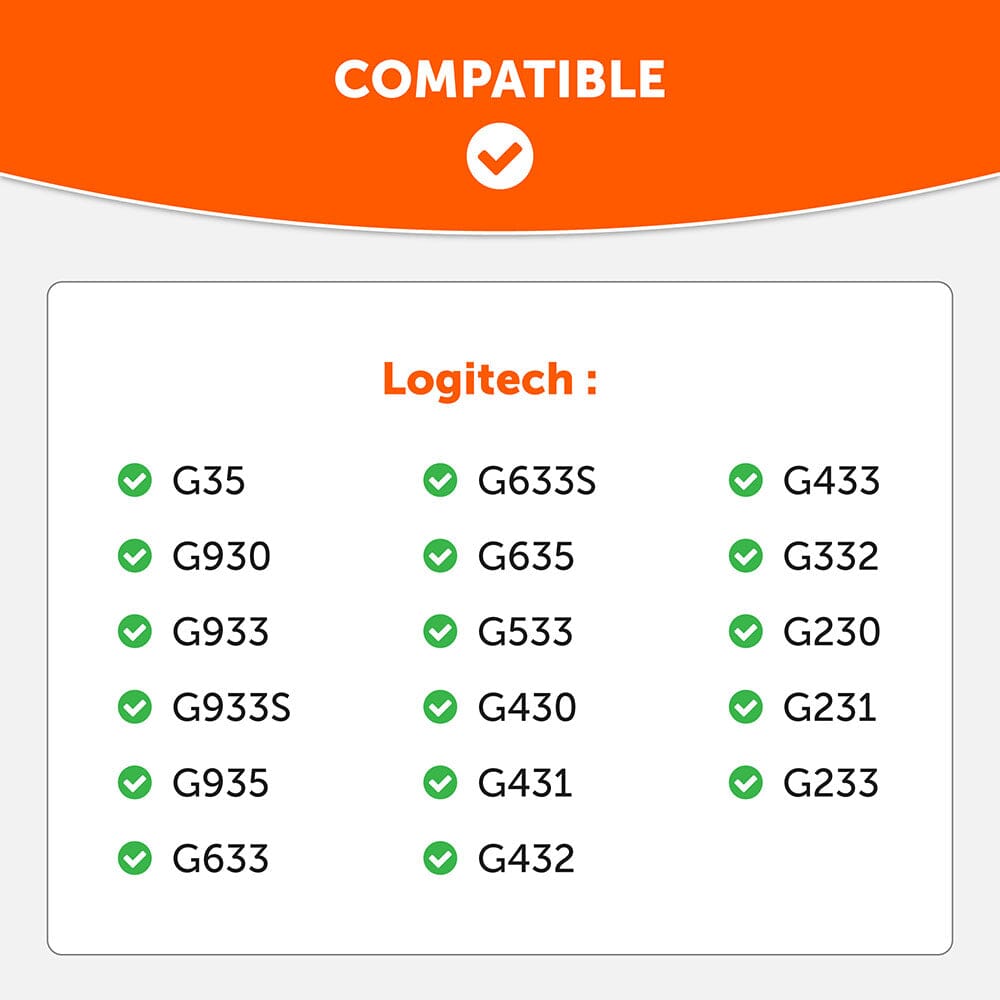 WC FreeZe Cooling Gel Earpads for Logitech G933 G935 Gaming Headset