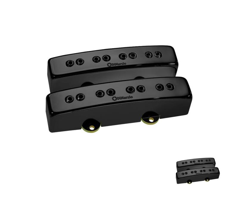 DiMarzio Relentless J Bass Pickup Set - Gloss Black Metal-NEW