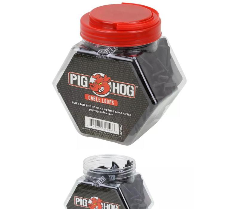 50-PACK Pig Hog Deluxe 7.5" Hook And Loop Cable Wraps PHCLFB - New