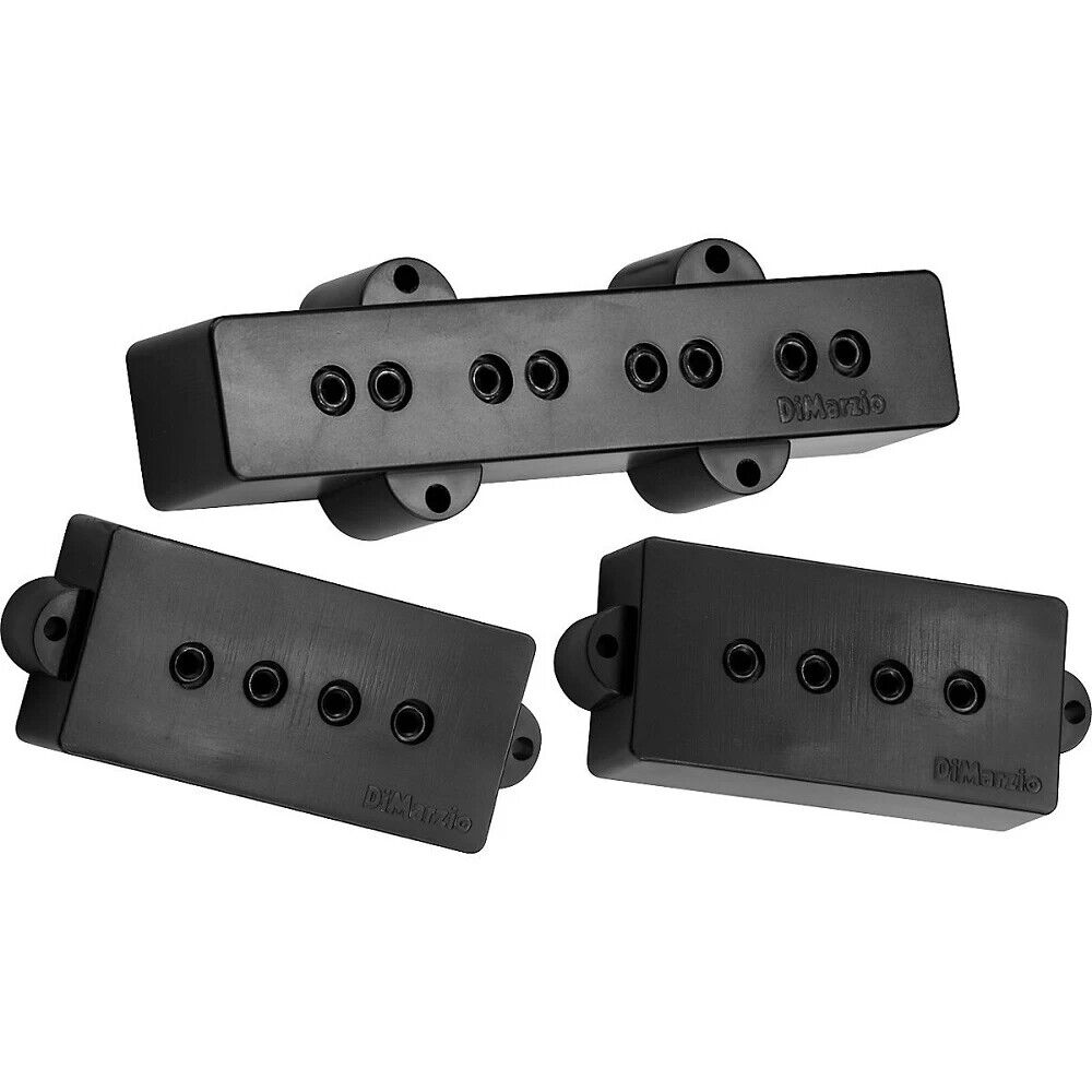 New - DiMarzio DP126BK Model P + J Neck and Bridge Bass Pickup Set - Black