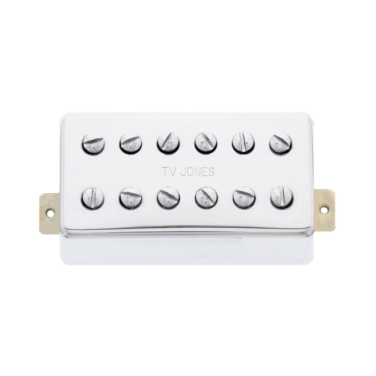 TV Jones Classic Humbucker Bridge Pickup, Mount, Plated Metal Cover with chrome-NEW