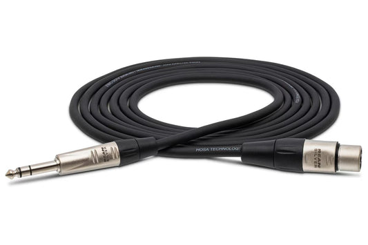 Hosa HXS-005 Pro Balanced Interconnect - REAN XLR Female to 1/4-inch TRS Male - 5 foot-NEW