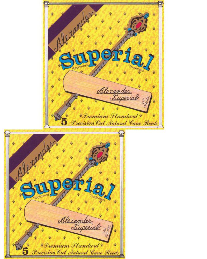 Alexander Reeds Superial Alto Saxophone Reeds - 3.5 (5-pack)- NEW