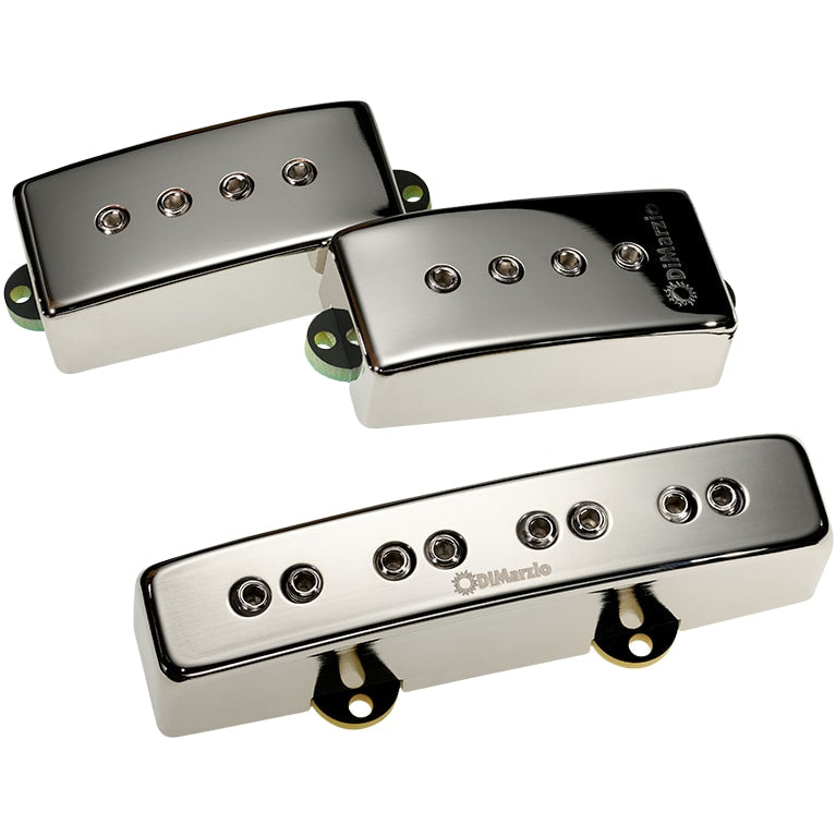 DiMarzio Relentless PJ Pair 4-string Bass Pickup Set - Nickel Cover-NEW