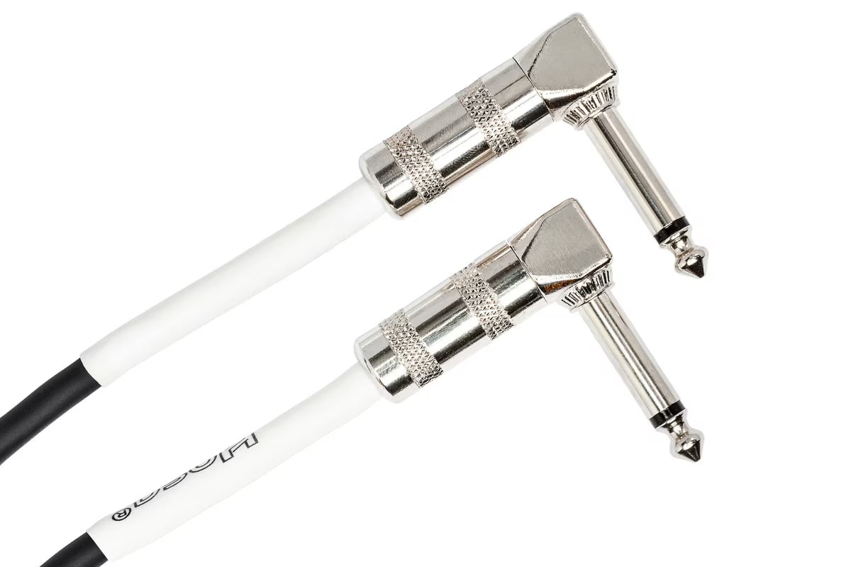 Hosa CPE-118 Guitar Patch Cable - 1/4-inch TS Male to Right Angle 1/4-inch TS Male - 18 inch-NEW