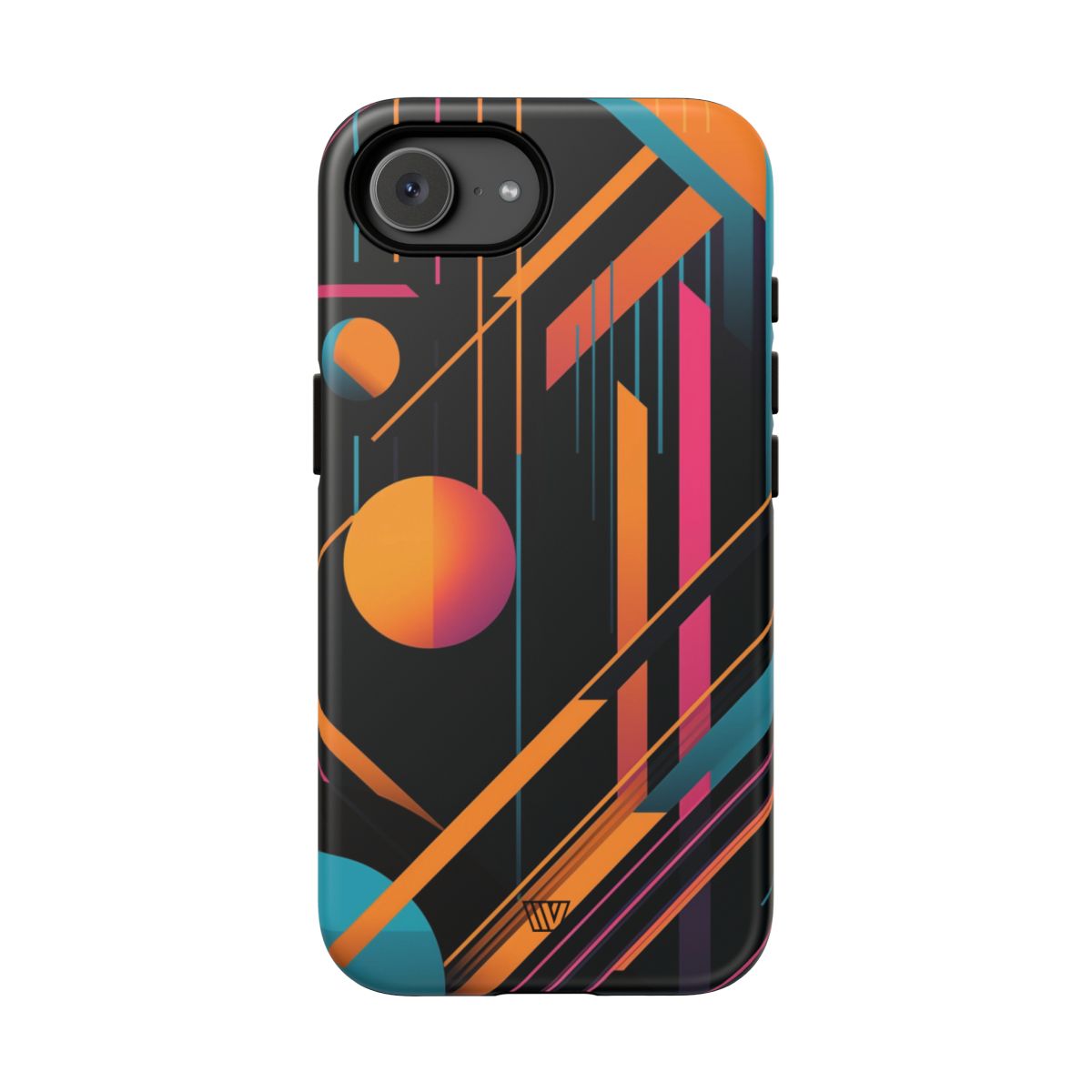 Tough Phone Case Dual-Layer Impact Resistant BOLD RETRO LINES