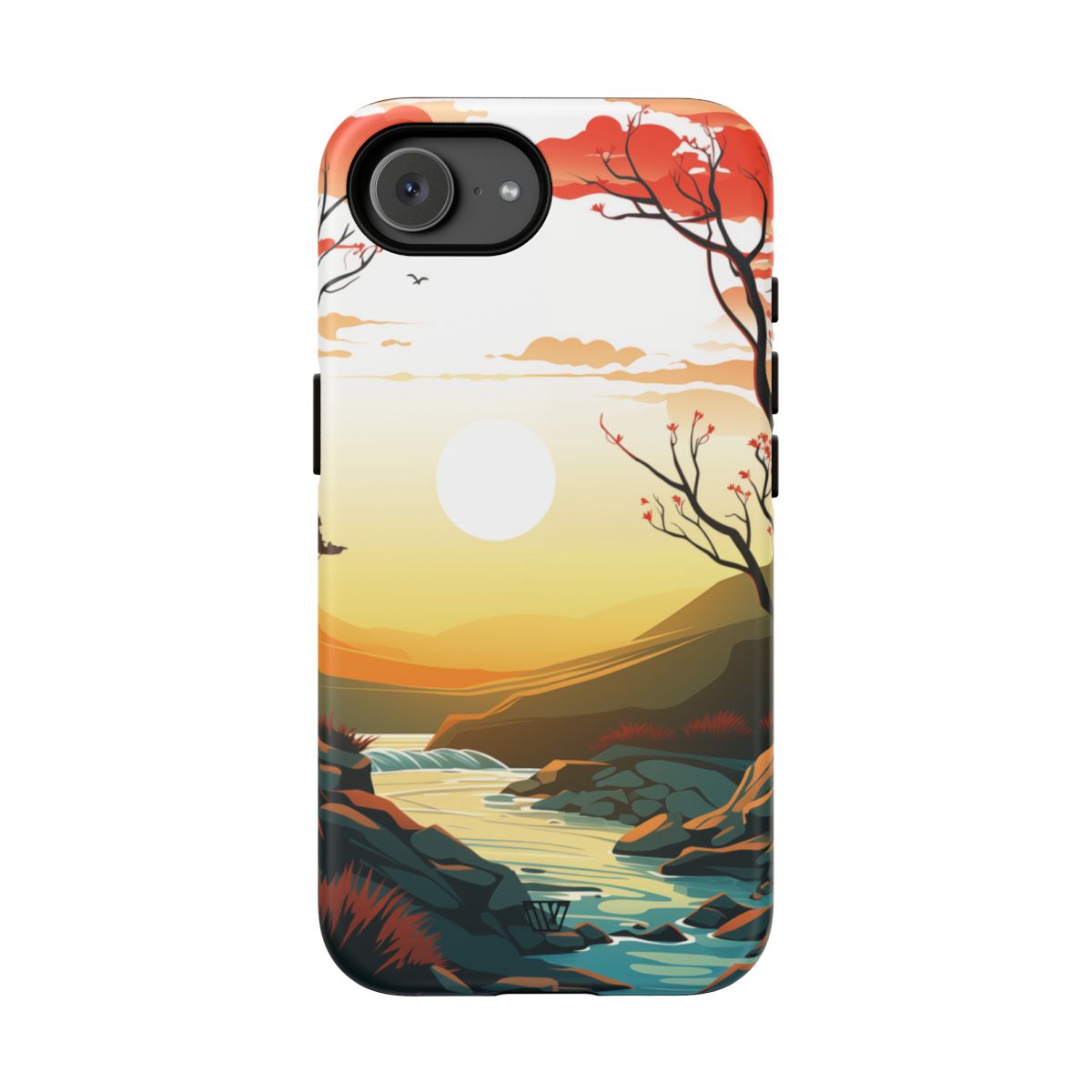Tough Phone Case Dual-Layer Protection RIVER SUNSET
