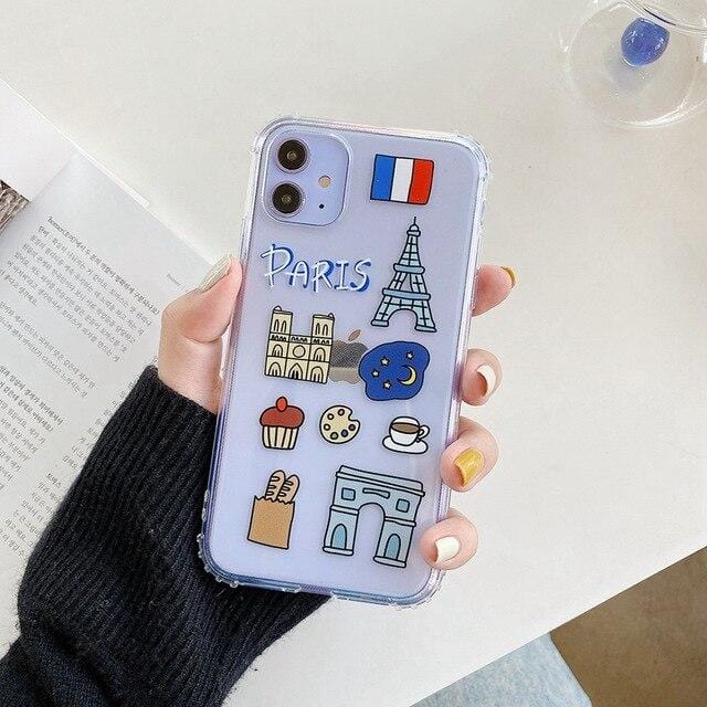 Cartoon City Symbol Protective iPhone Case