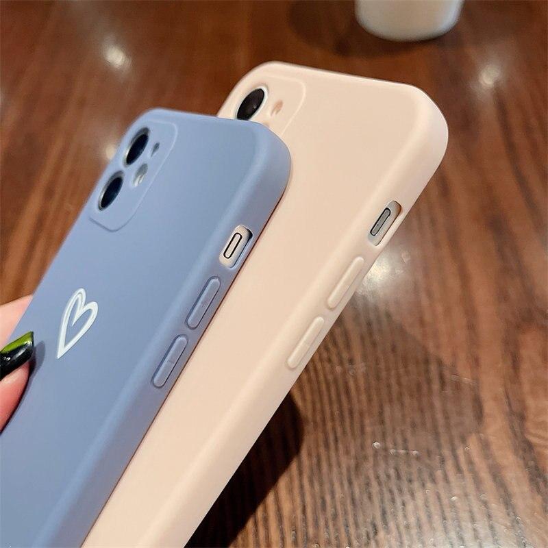Shockproof Soft Love Heart TPU iPhone Case Apple