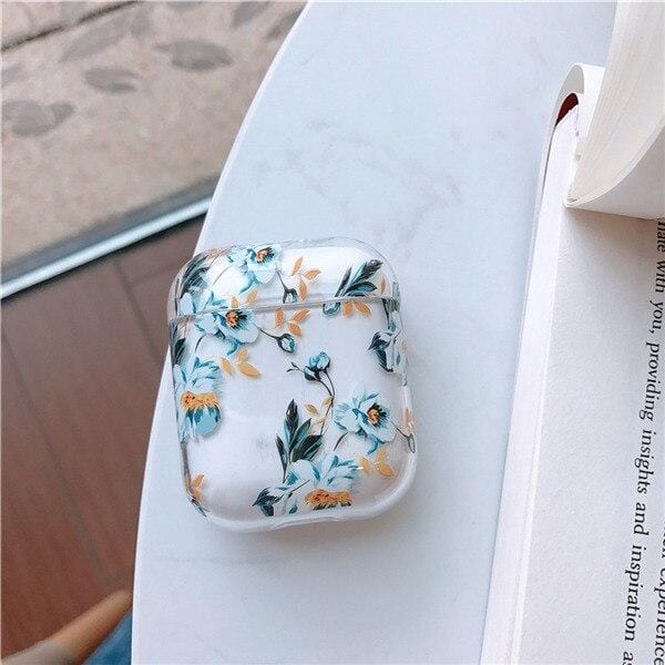 Watercolor Floral Shock Resistant Airpods Case Apple