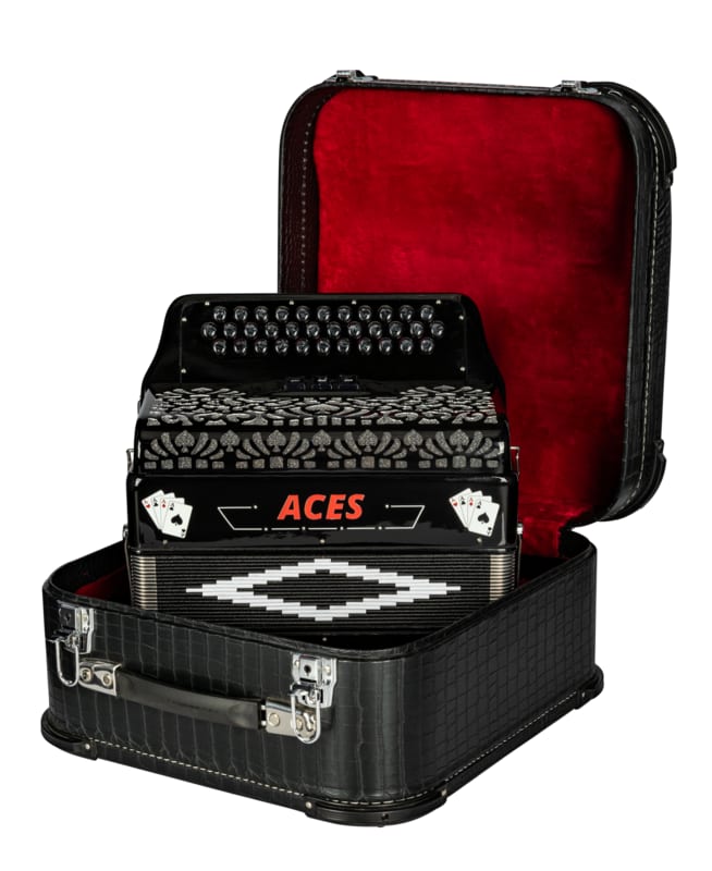 Hohner Hohnica ACES II 34 Button 3 Switches Key of GCF Diatonic Accordion-NEW