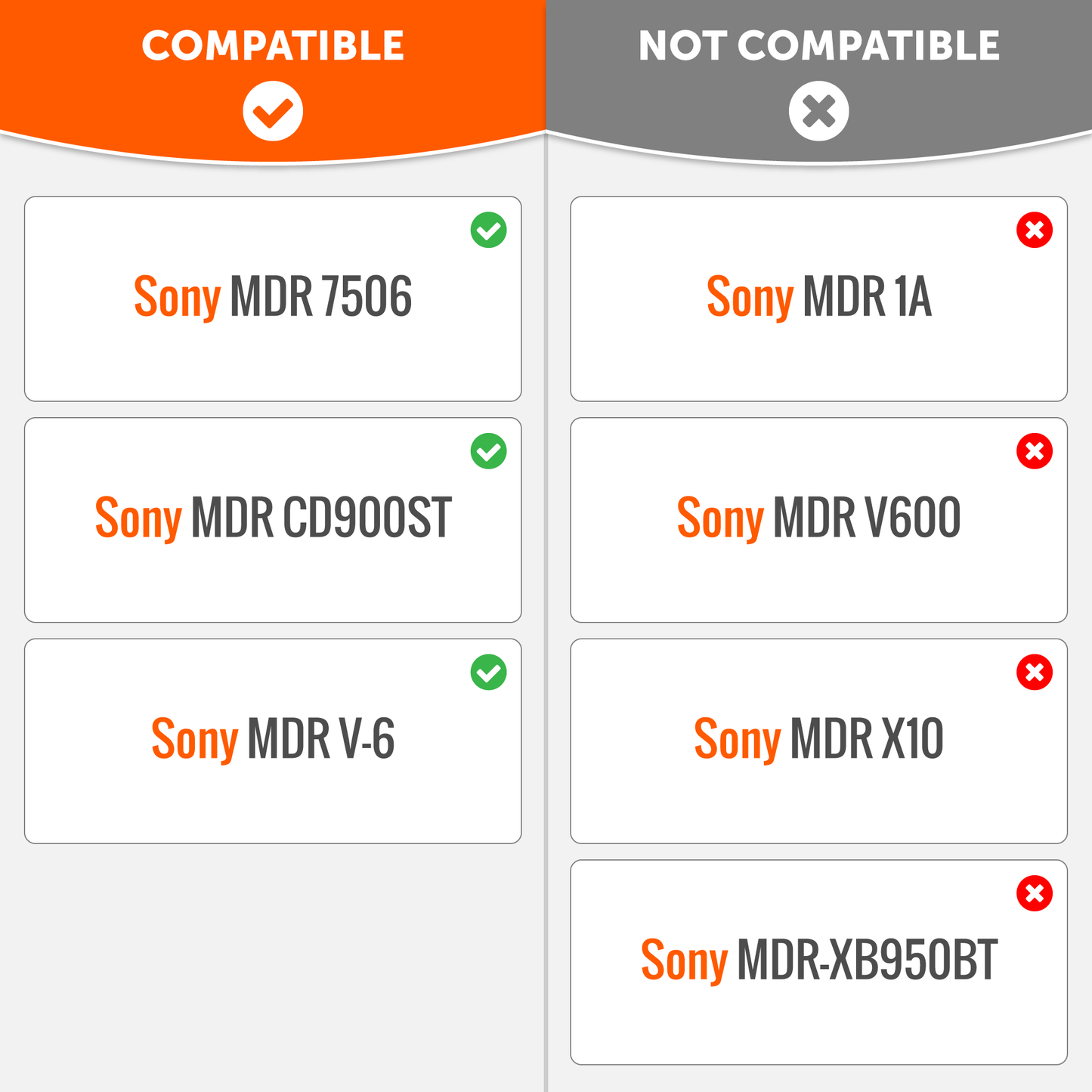 Replacement Earpads Thick Memory Foam Replacement Earpads For Sony MDR 7506