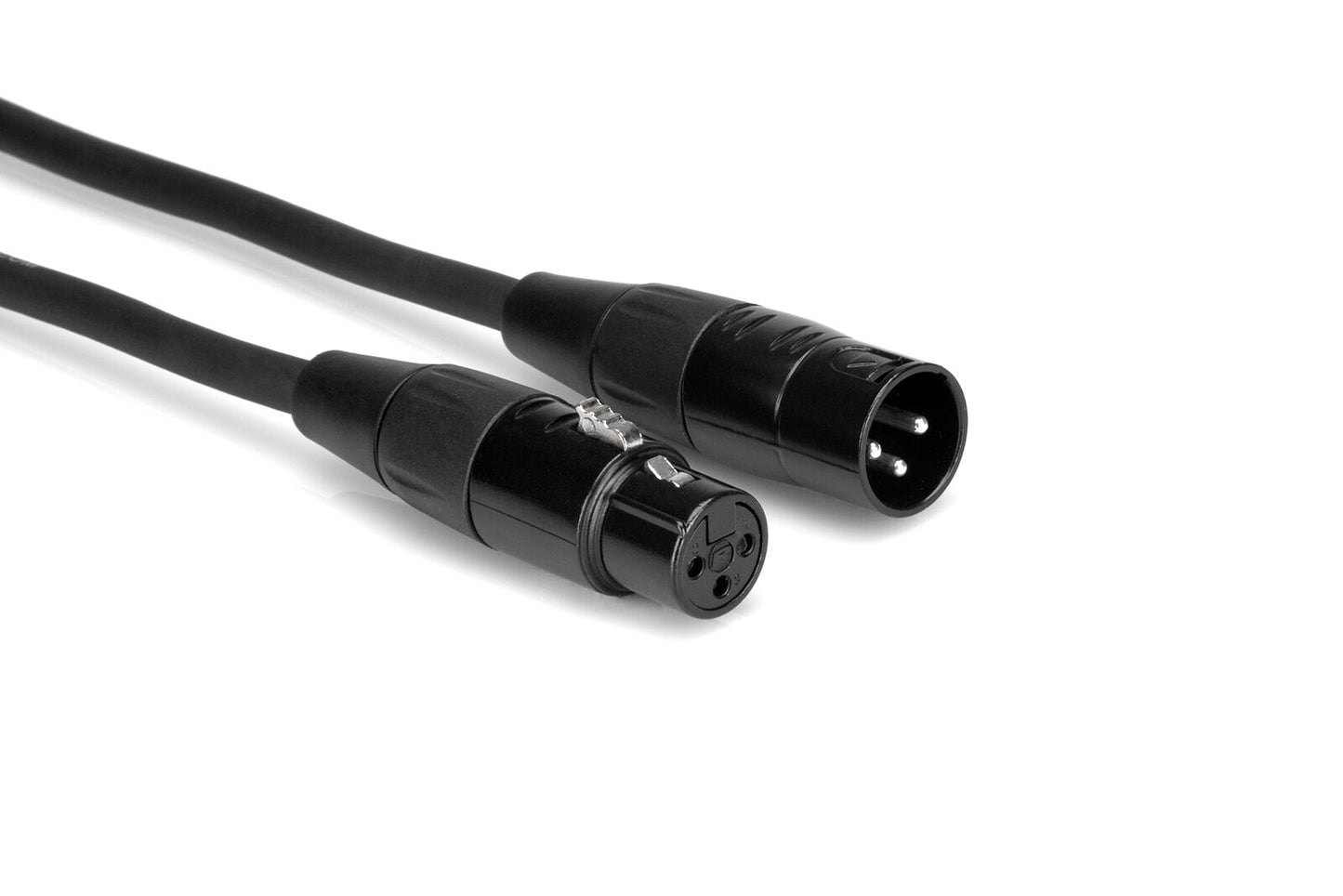 4 Pack Hosa Pro Microphone Cable, Neutrik REAN Connectors REAN XLR3F to XLR3M, HMIC-015 (15 Feet)